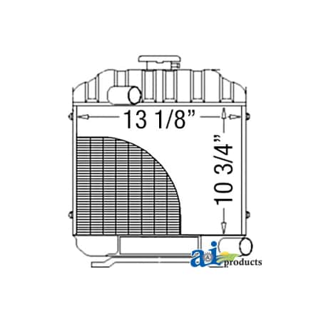 A & I Products Radiator 24" x18.5" x8" A-15553-72060